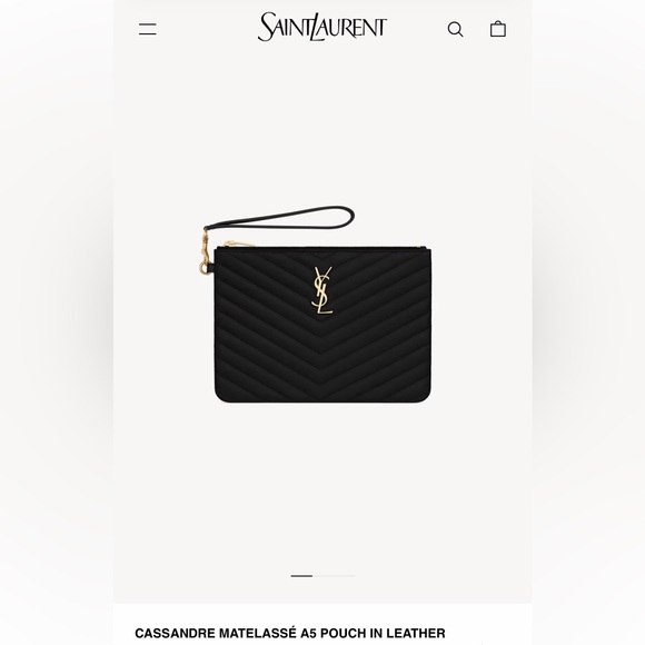 YSL CASSANDRE MATELASSÉ A5 Wristlet Pouch - Picture 10 of 11